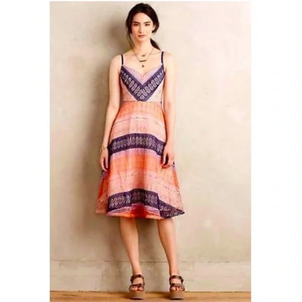 NWOT Anthropologie Summer Cottage Crochet Dress In Size 14